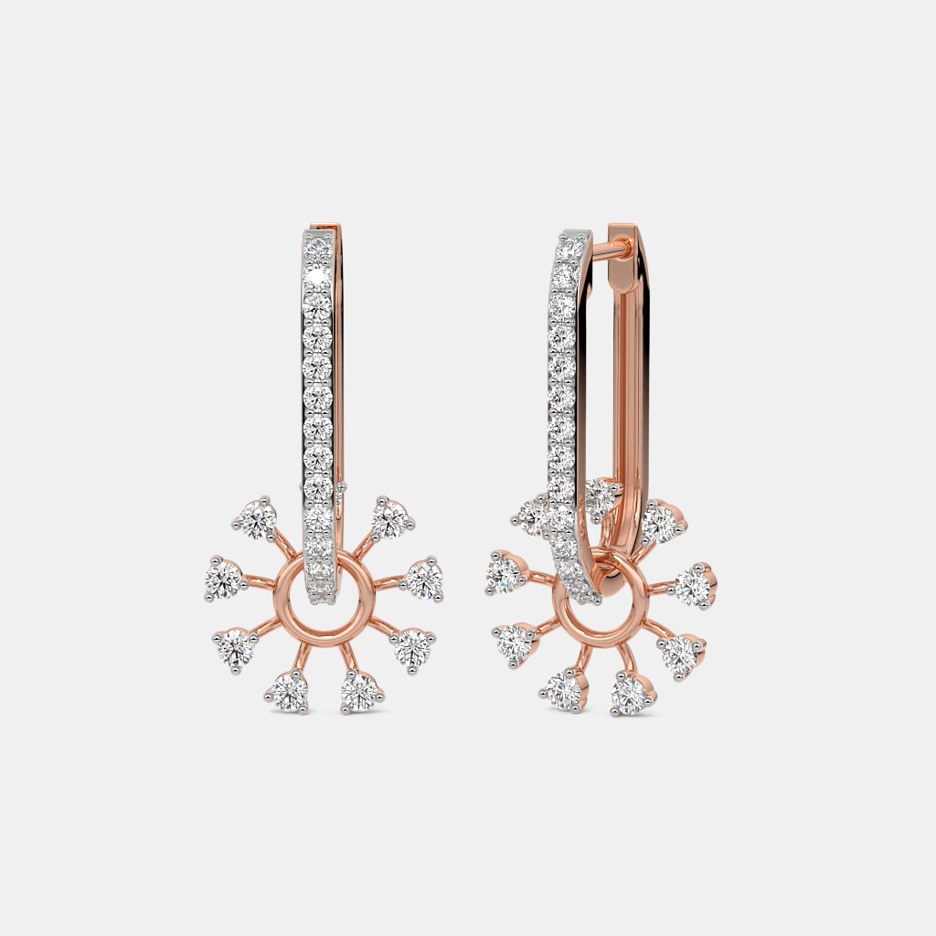 The Bloom Spin Dangle Hoop Earrings