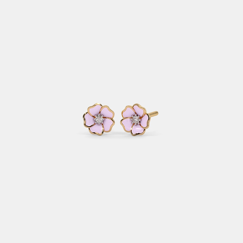 The Pink Bloom Kids Earrings