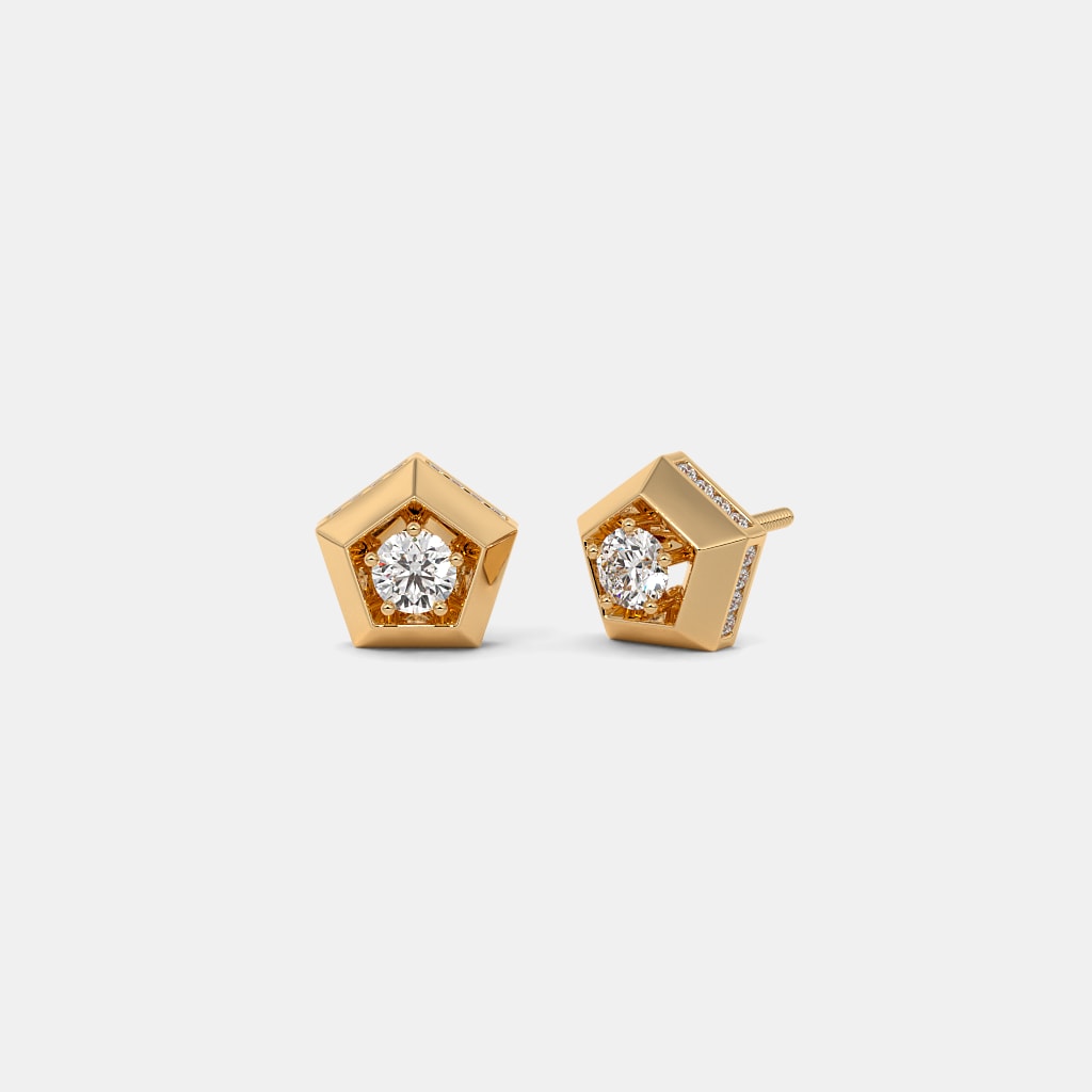 The Chubina Solitaire Stud Earrings