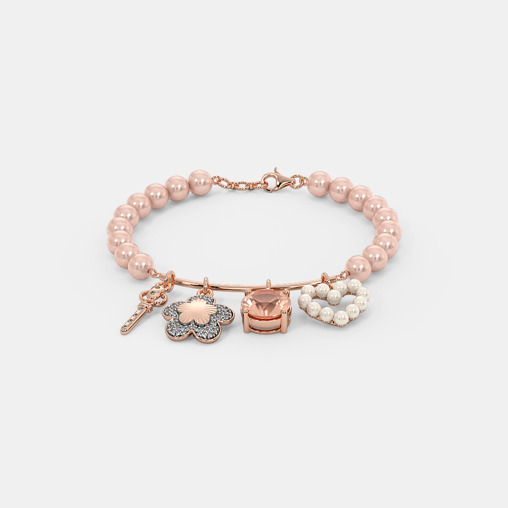 The Pearly Heart Charm Bracelet