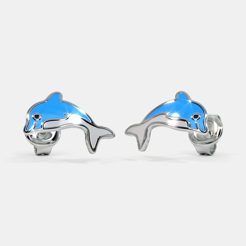 The Blue Dolphin Kids Stud Earrings