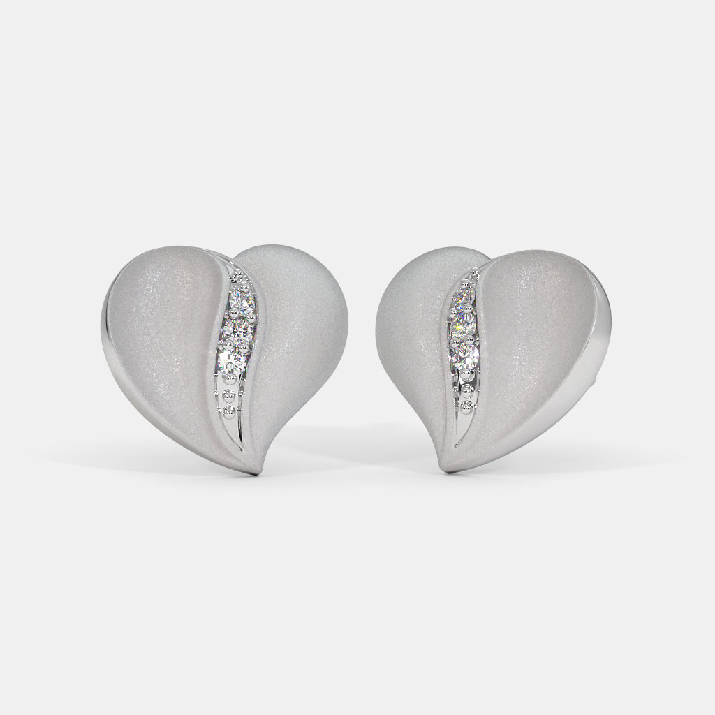 The Tanis Heart Stud Earrings
