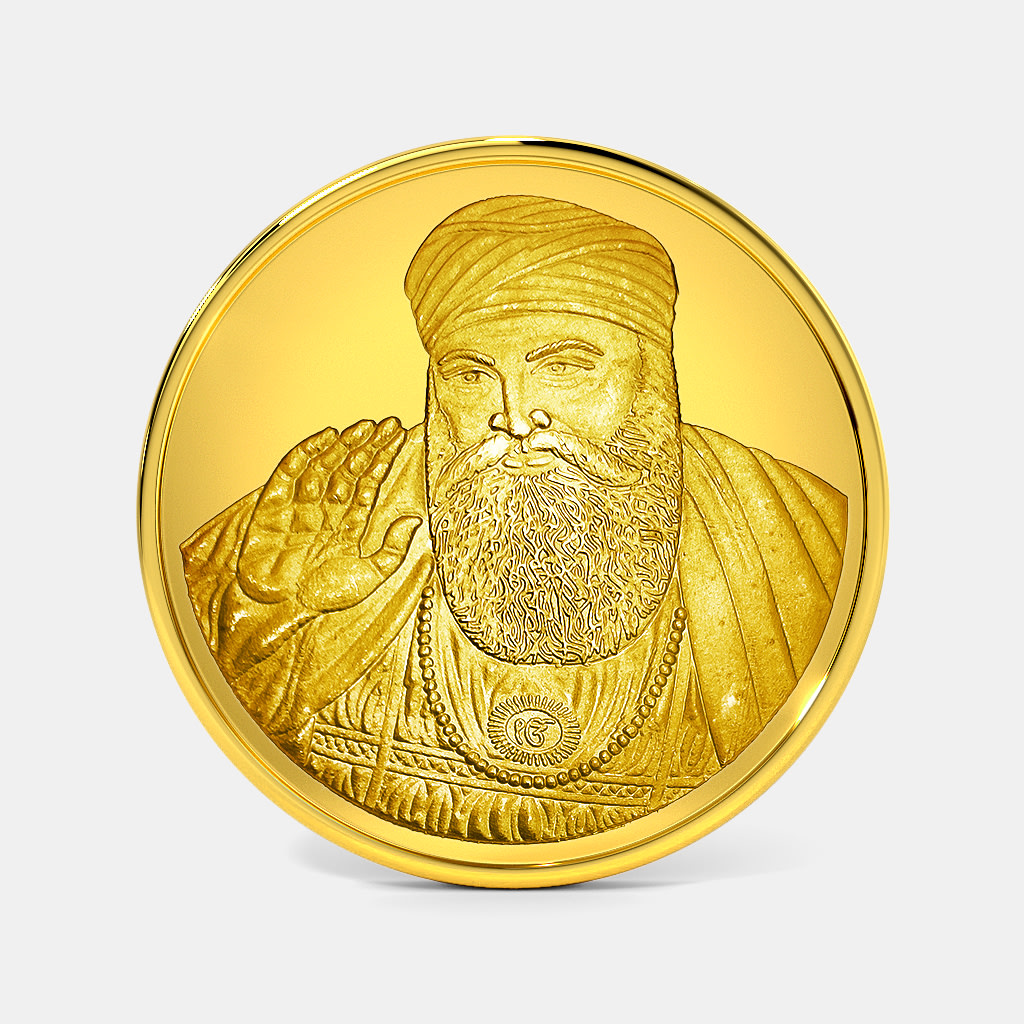 5 gram 24 KT Guru Nanak Ji Gold Coin