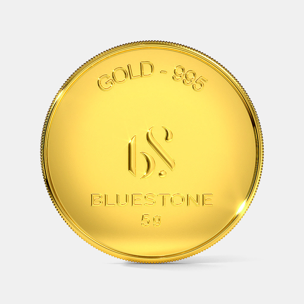 5 gram 24 KT Gold Coin | BlueStone.com