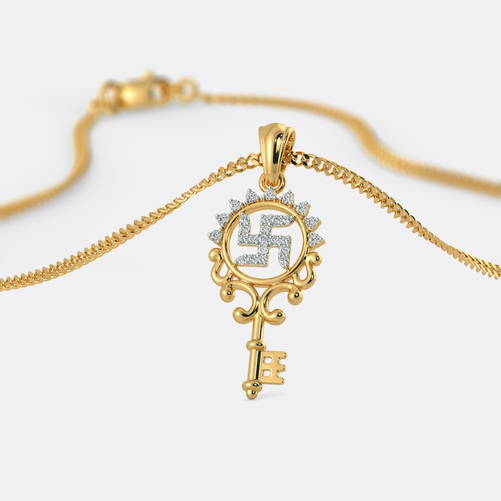Swastik gold pendant tanishq on sale