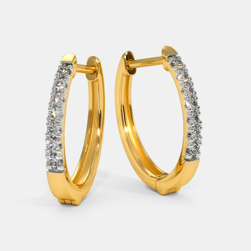 Exclusive Diamond Hoop Earrings Design One Gram Gold For Girls ER2348-sgquangbinhtourist.com.vn