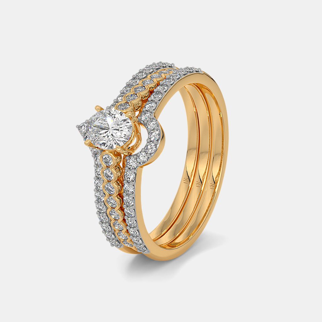 〚DIAMOND WEDDING〛No.36／Limited Edition80 The Elysant Bridal Ring Set | BlueStone.com