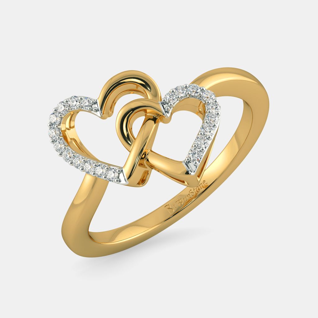 22k Yellow Gold Double Heart Ring | SZ 7.5 | – 100 Ways