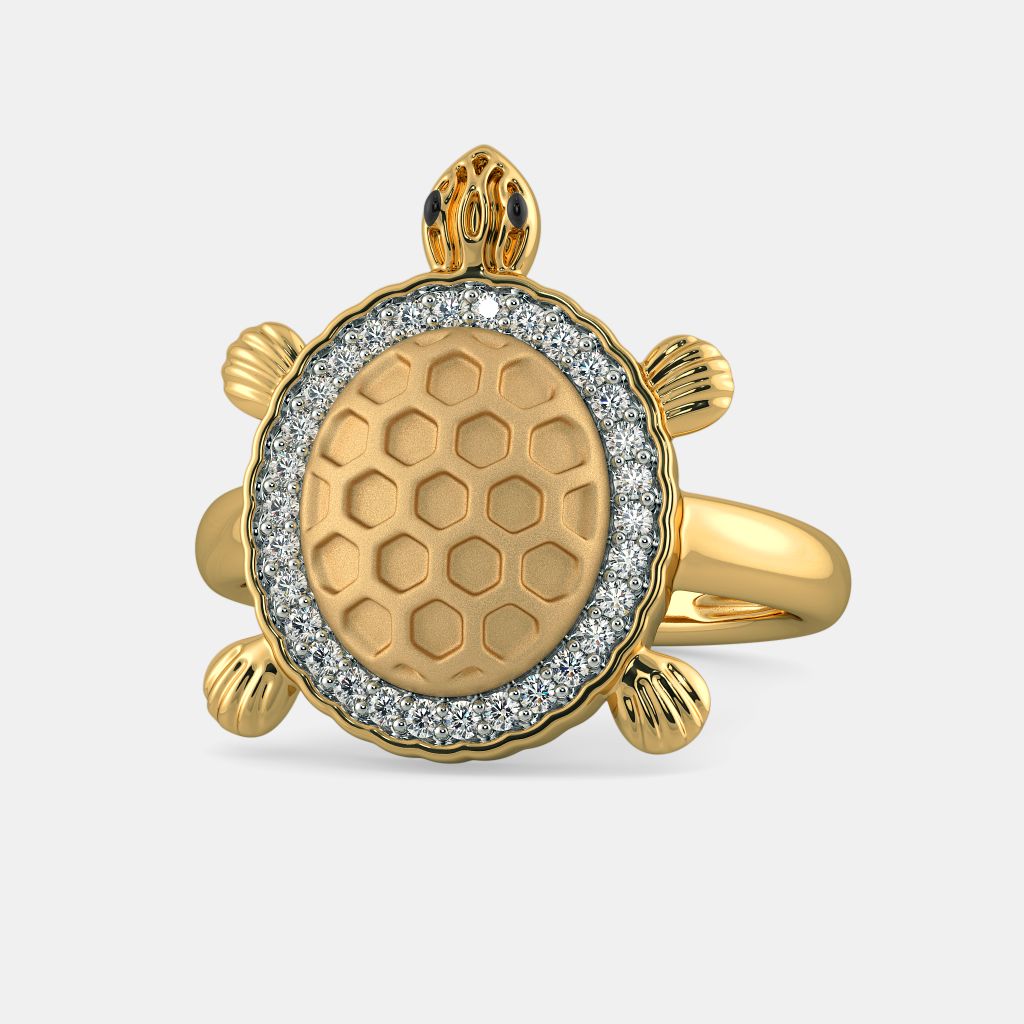 Tortoise gold discount ring design