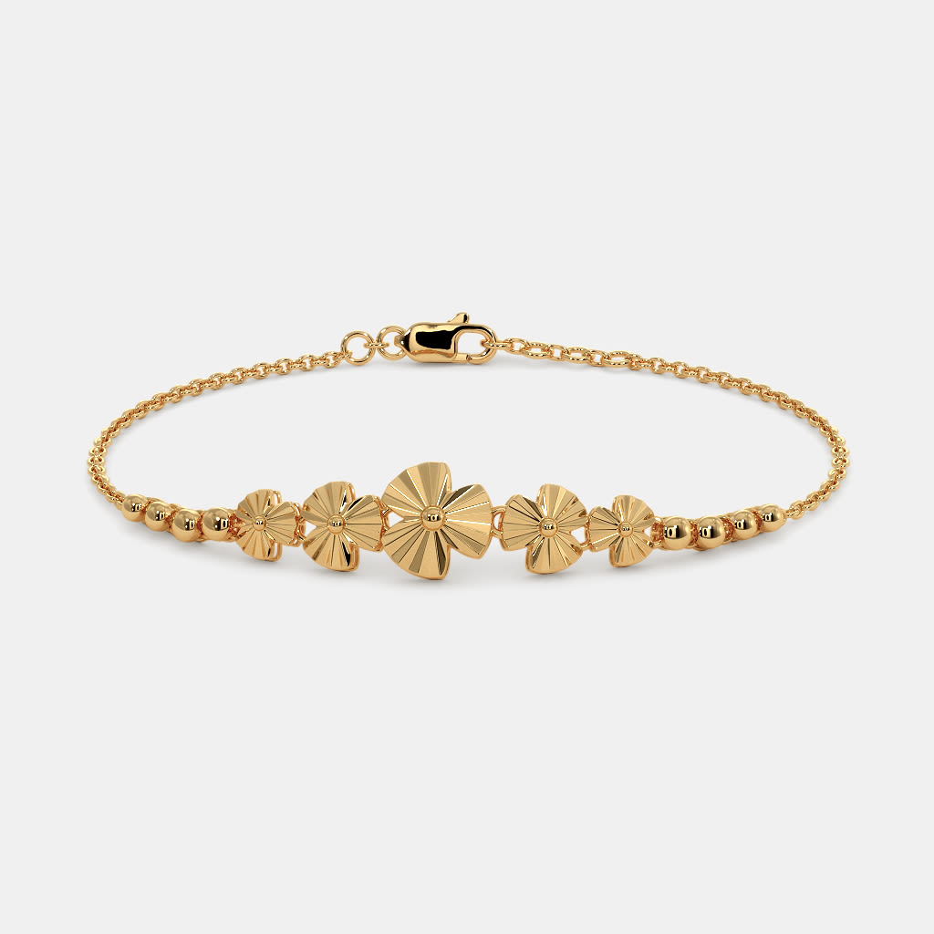Multicolor Bracelet with Rose Gold Plating - Casual Floral Bracelet - Gift  for Girls - Eva Floral Bracelet by Blingvine