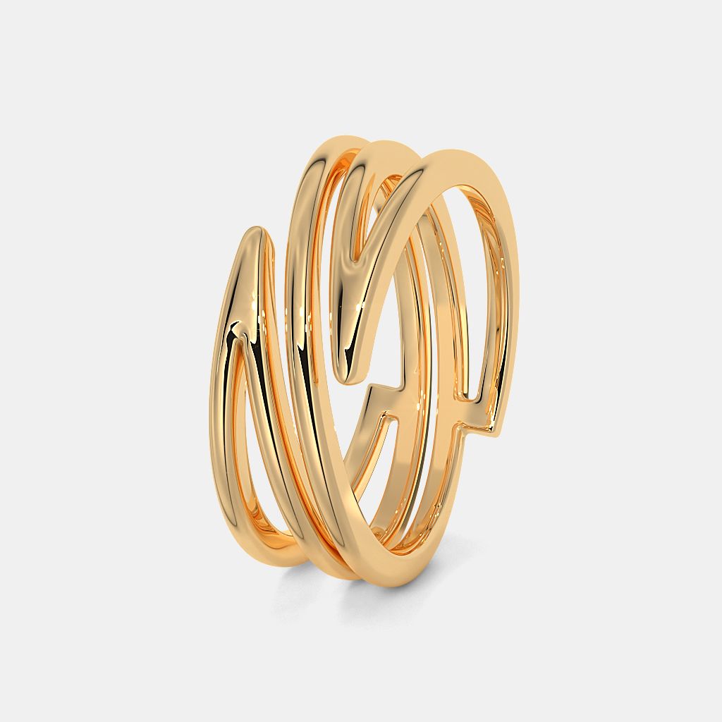 Yellow gold thumb ring top