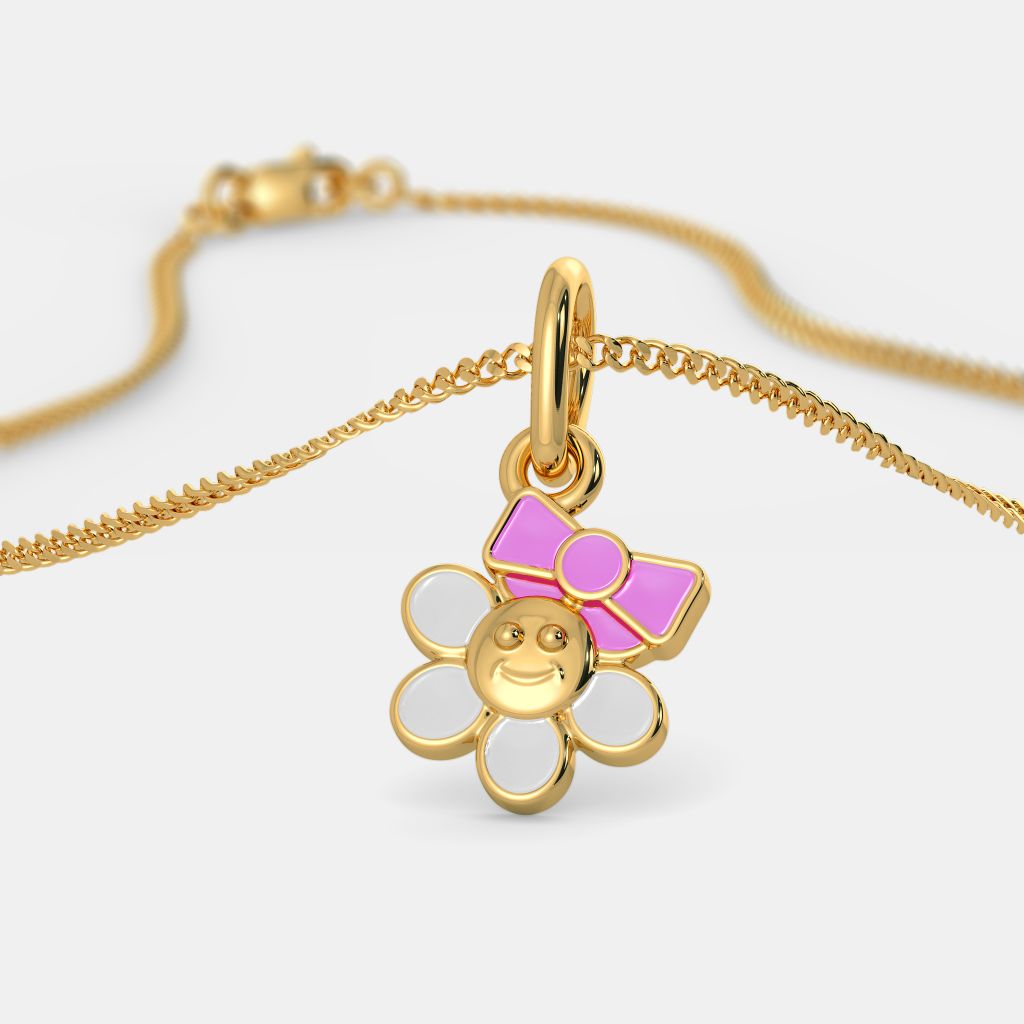 The Floral Princess Pendant For Kids BlueStone