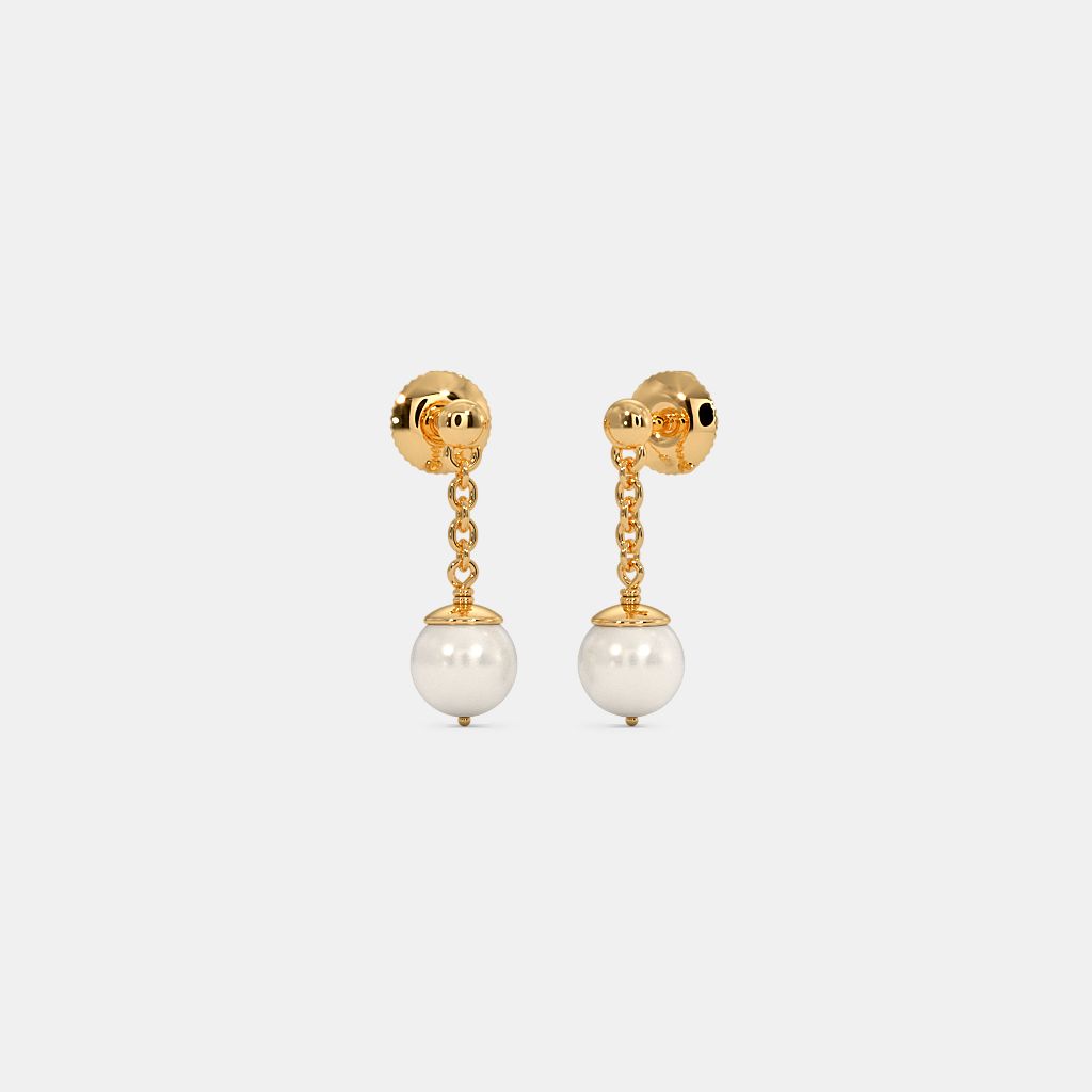 Share more than 85 gold pearl earrings for kids latest
