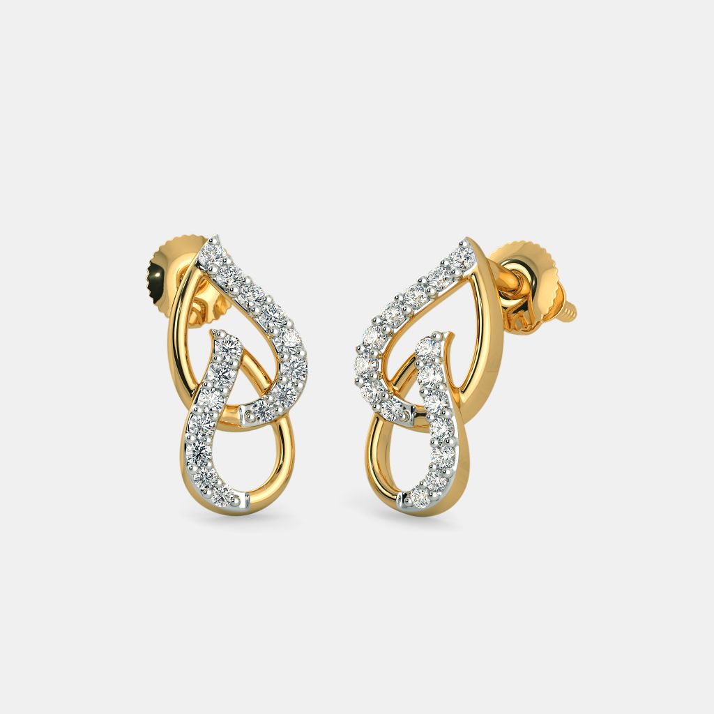 Buy Pretty Bow Diamond Stud 18 KT yellow gold 285 gm  Online By  Giriraj Jewellers