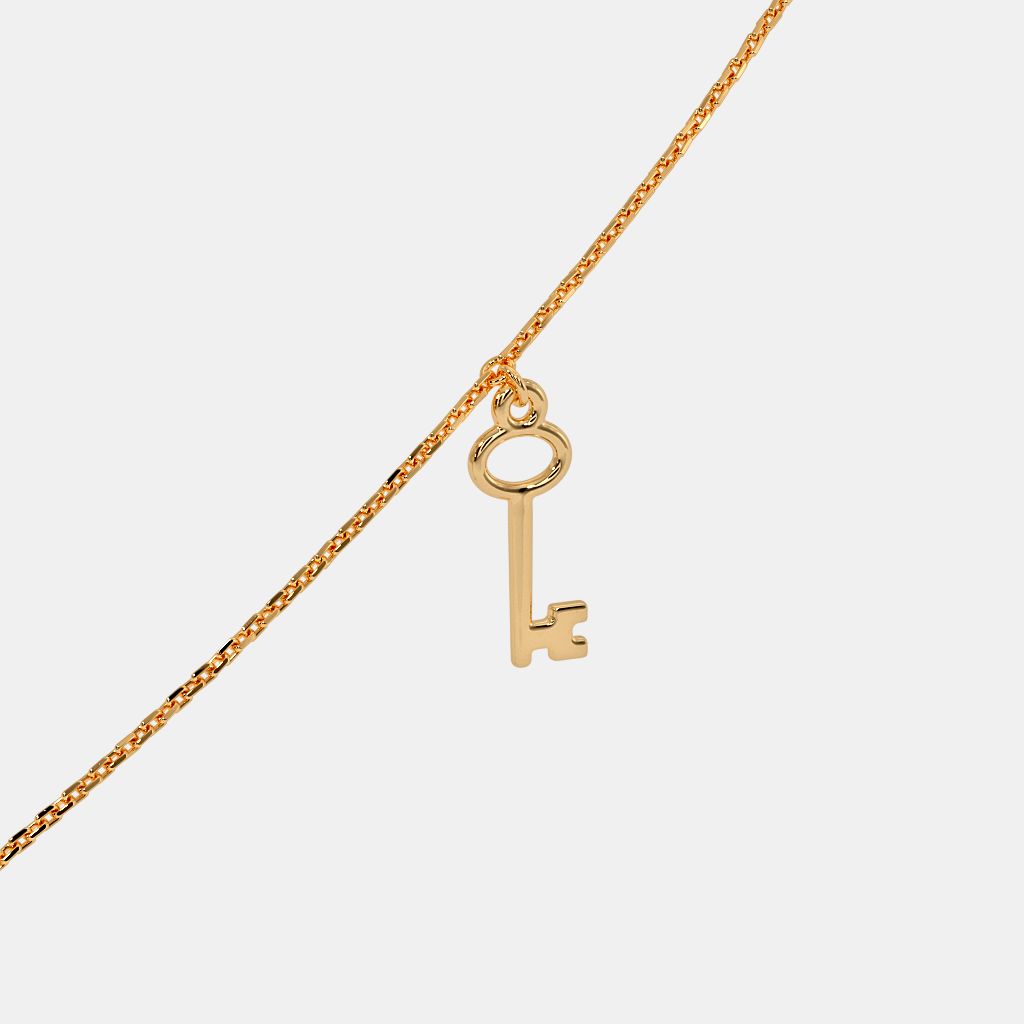 Mens gold key necklace clearance