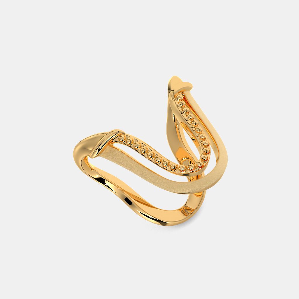 Royal Gold Tone Vanki Finger Ring - South India Jewels