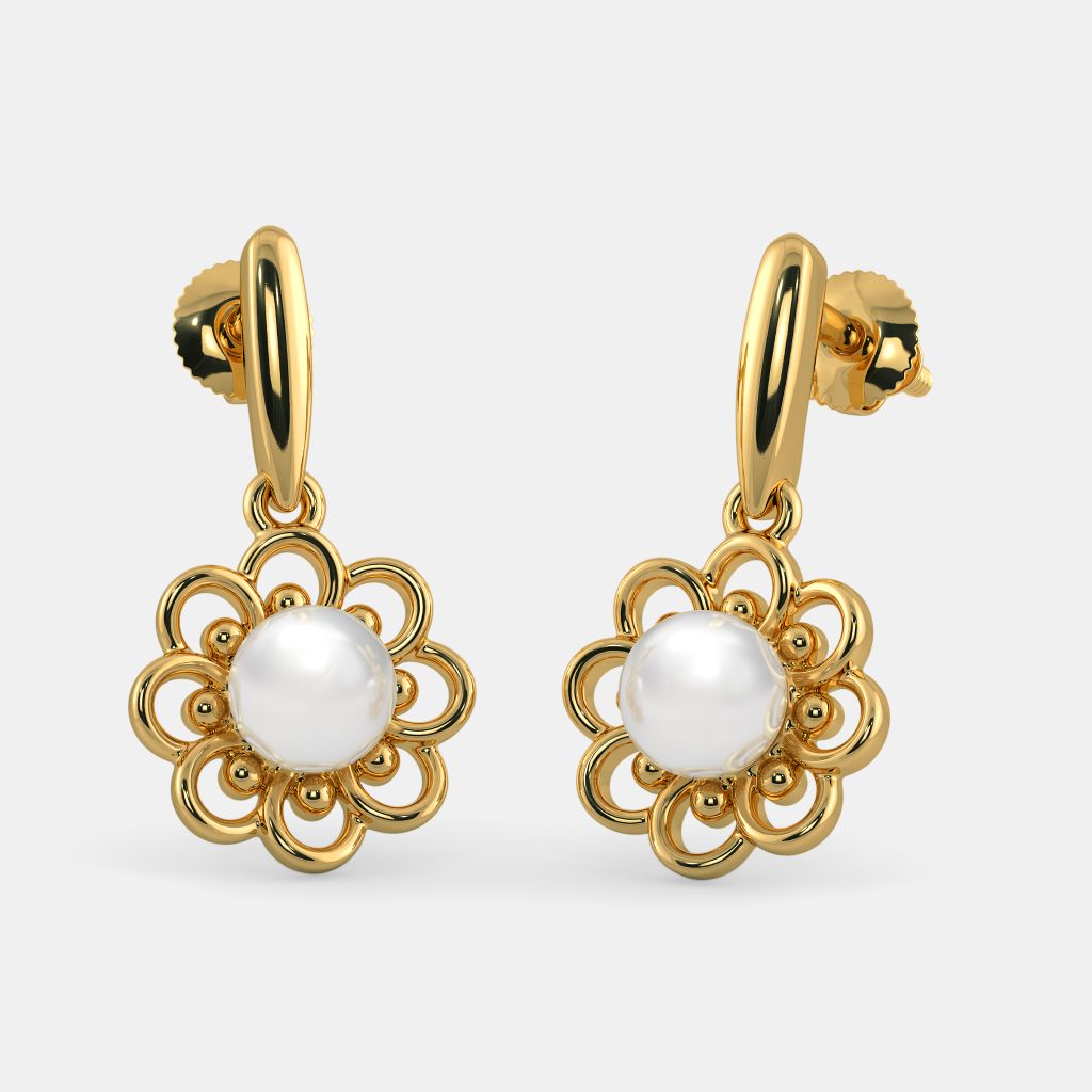 Buy Emerald  Pearl Pear Drop Earrings online