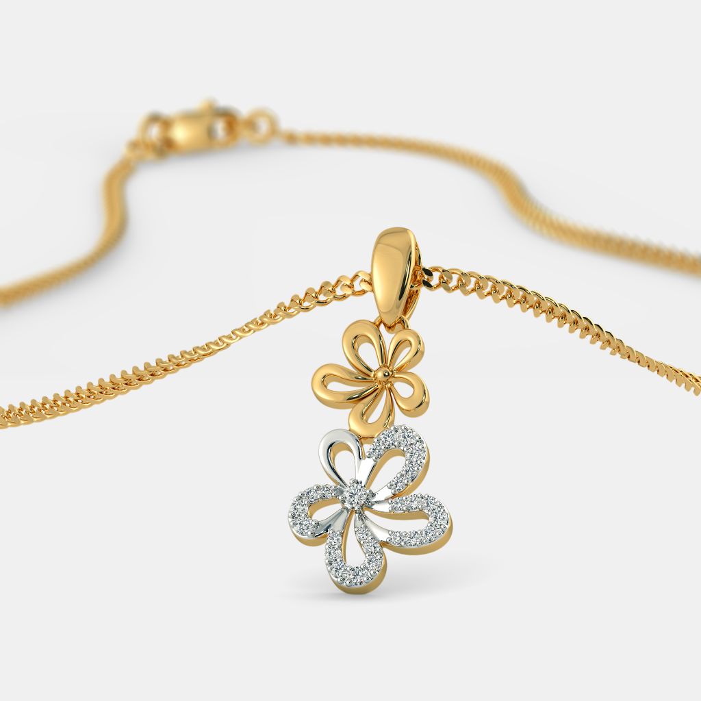 The Twin Flower Pendant BlueStone