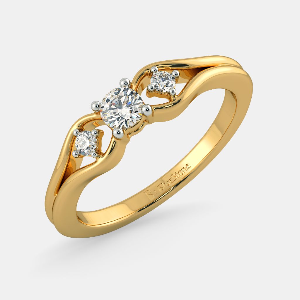 3 stone shop ring design gold