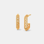 The Aurivera J Hoop Earrings - thumb 1