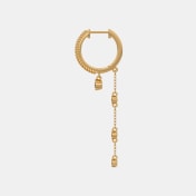 The Ruby Loop Dangle Hoop Earrings - thumb 4