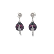 The Lady Bug Half Hoop Earrings - thumb 3