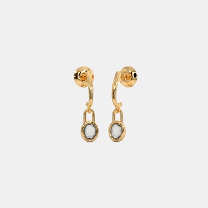 The Aarna Lock J Hoop Earrings