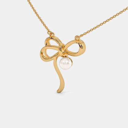 The Tiana Bow Pendant Necklace