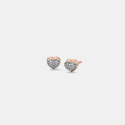 The Devozione Heart Stud Earrings