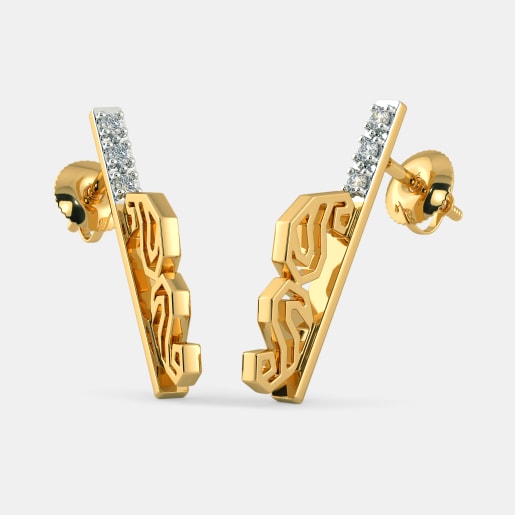 The Linear Paisley Stud Earrings