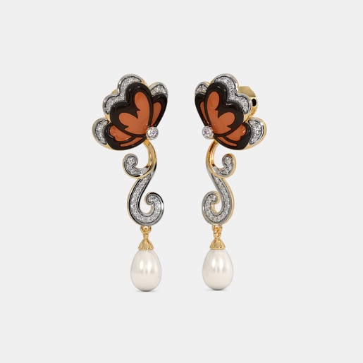 The Vibrante Butterfly Drop Earrings