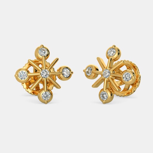 150 22k Gold Earring Designs Online In India 2018 Bluestone The Reeta Stud Earrings