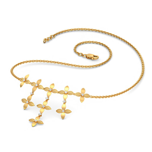 Gold Necklaces Buy 300 Gold Necklace Designs Online In India 2020 Bluestone Com,Simple Flower Corner Border Design Black And White