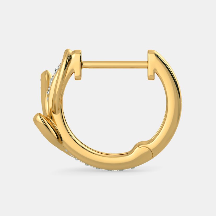 The Liana Leaf Huggie Earrings - image 4