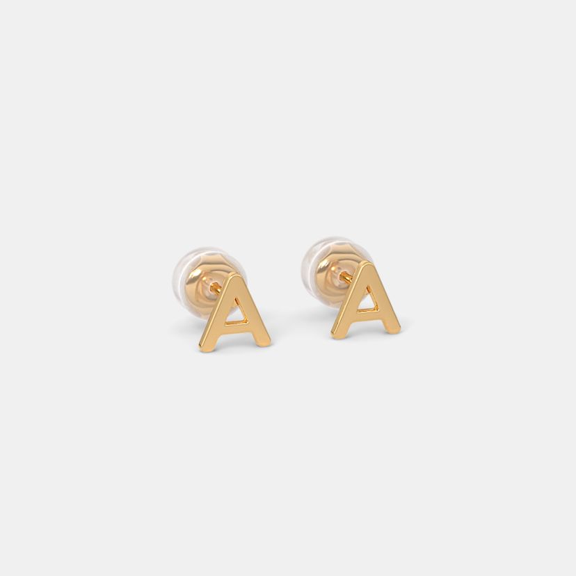 The Zizi A Initial Kids Earrings - image 4