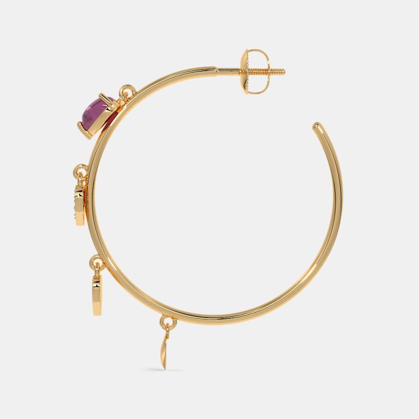 The Marillesse Heart Dangle Hoop Earrings - image 8
