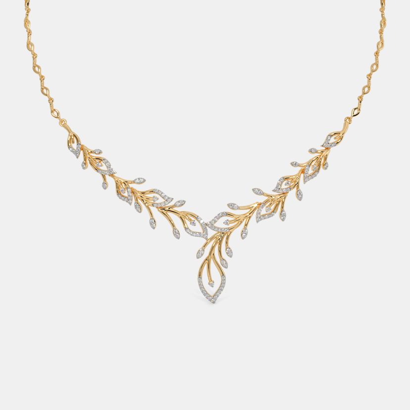 Simple gold stone necklace designs top