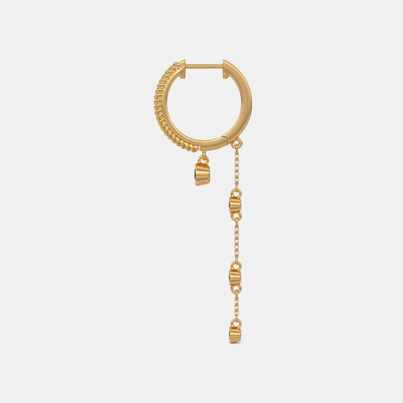 The Ruby Loop Dangle Hoop Earrings - image 5