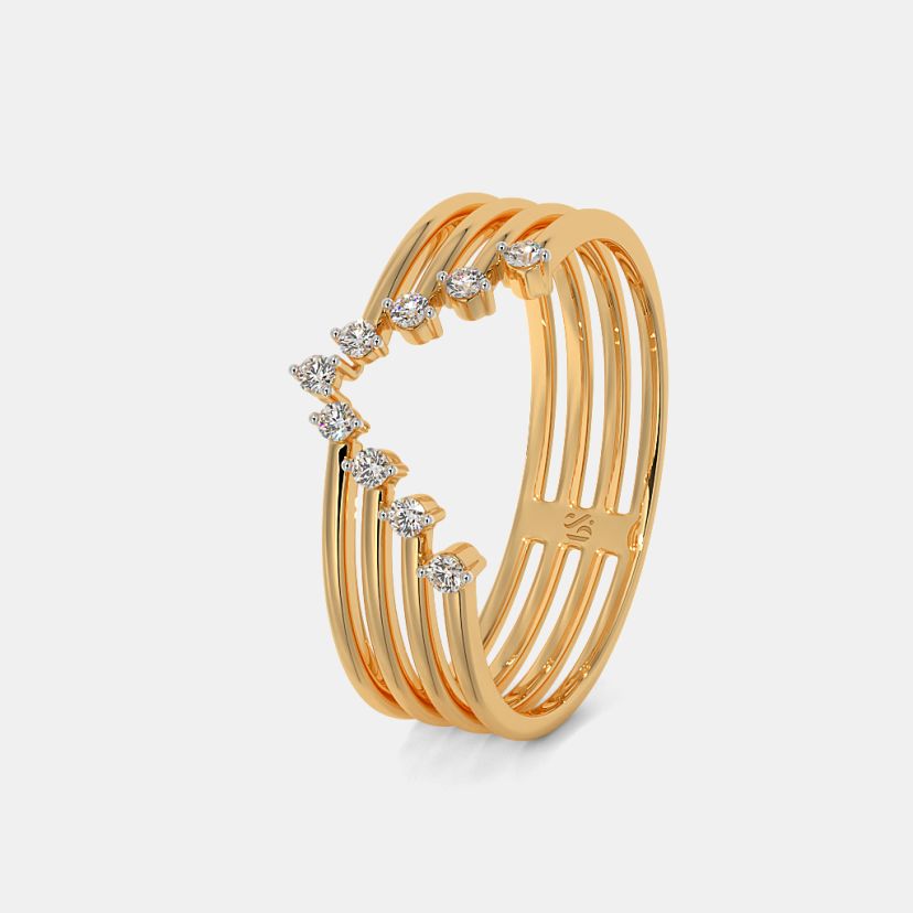 The Anemone Chevron Ring - image 1