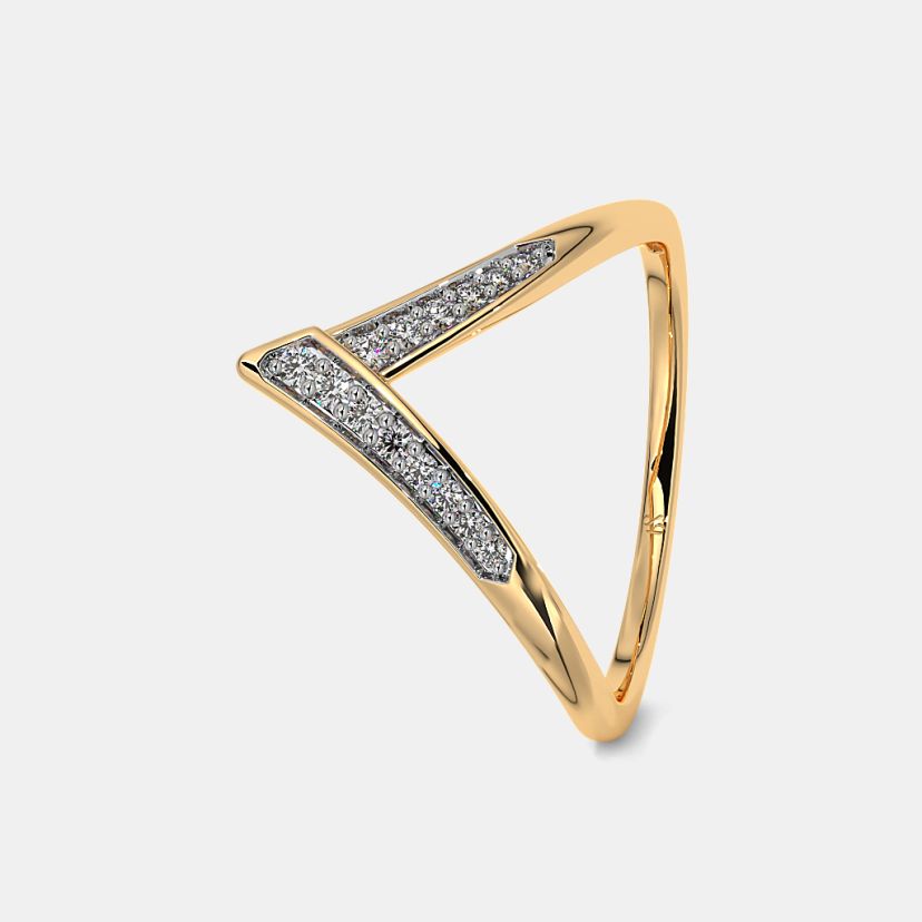 The Carla Chevron Ring - image 1