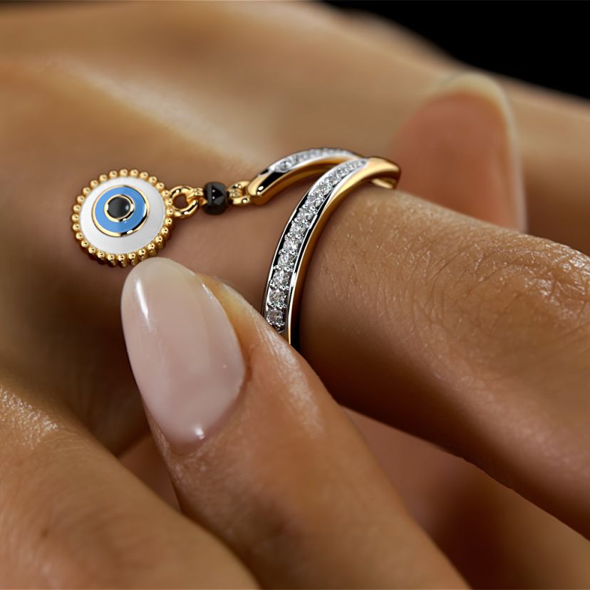 The Estere Evil Eye Mangalsutra Ring - image 5
