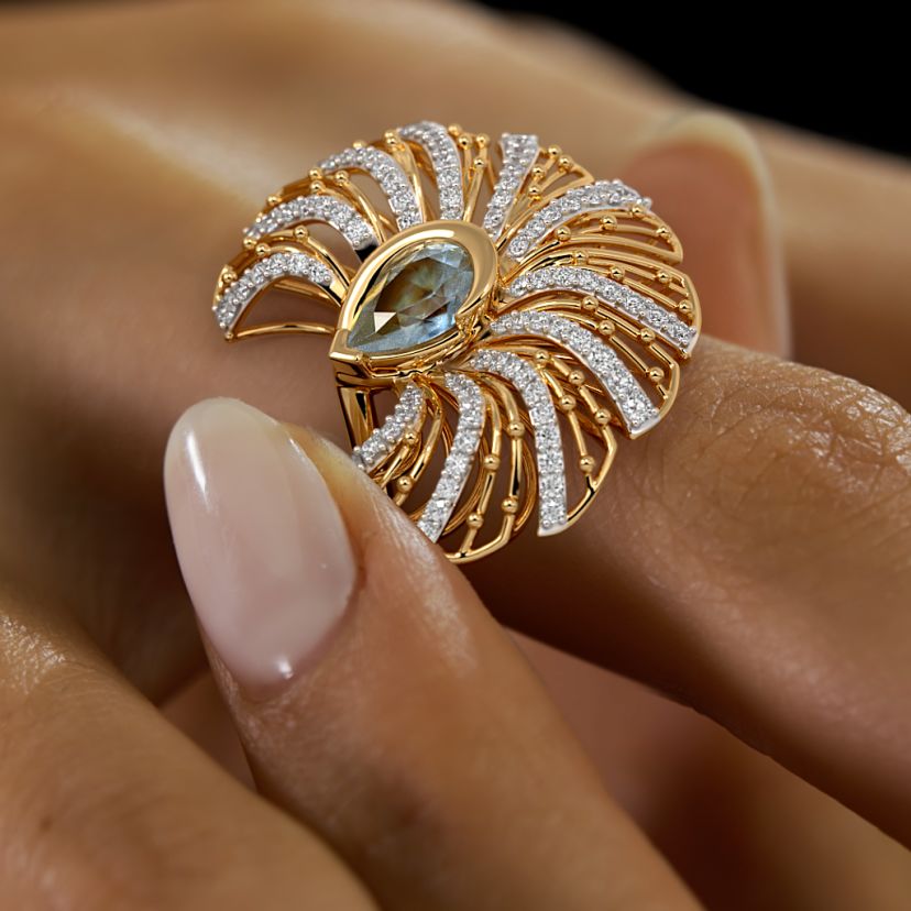The Serenya Cocktail Ring - image 6