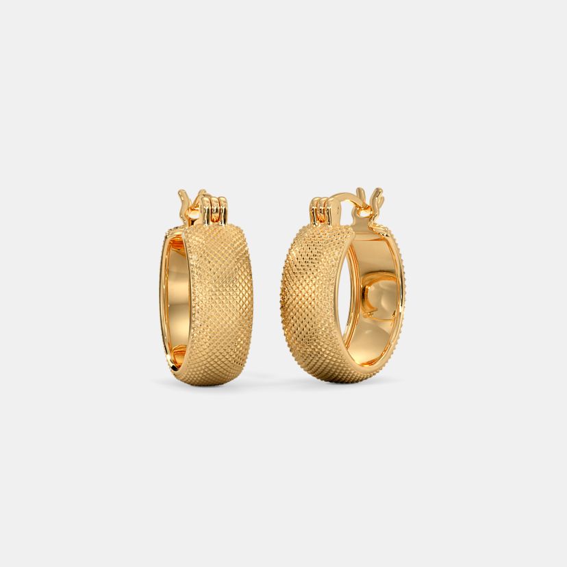 The Ofira Textured Hoop Earrings - image 1