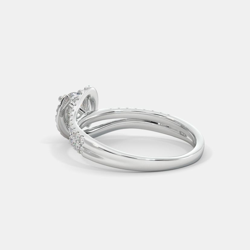 The Illusia Twisted Halo Solitiare Ring - image 7