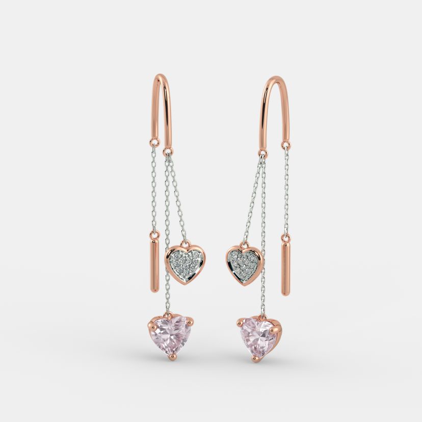 The Cira Rose Quartz Earrings - image 1