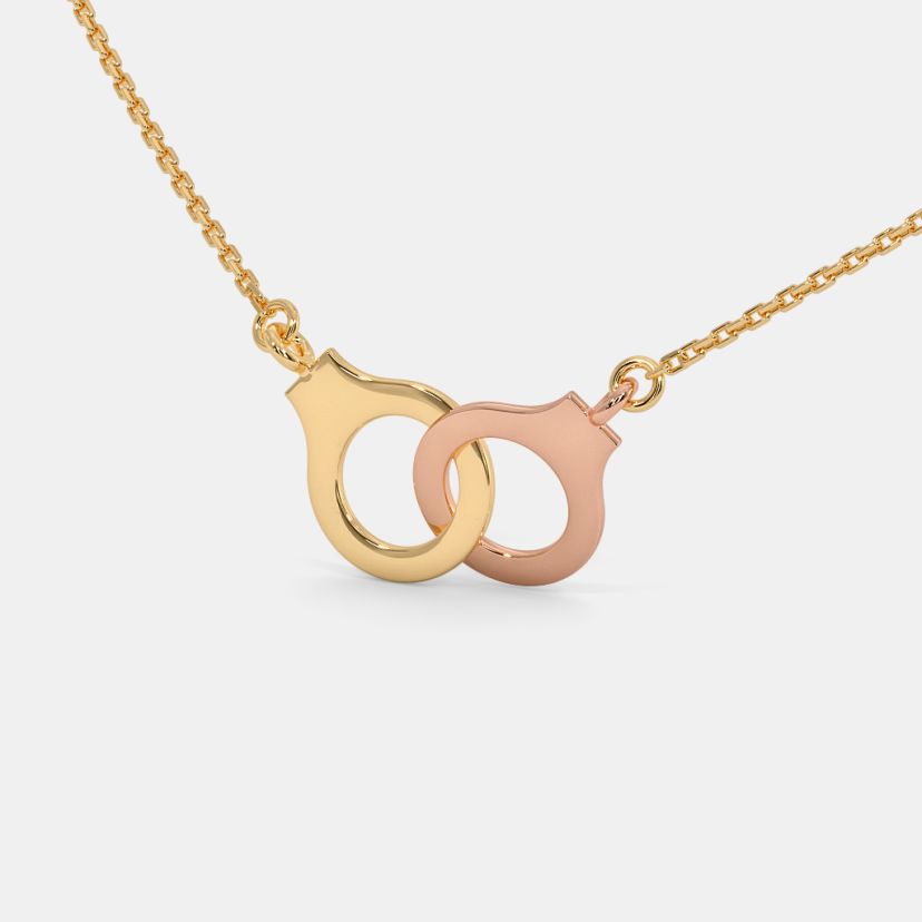 Buy Plain Gold Platinum Necklaces Online BlueStone India s