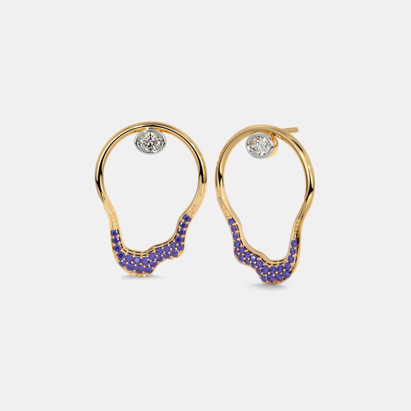 Gold hanging earrings hotsell designs with price