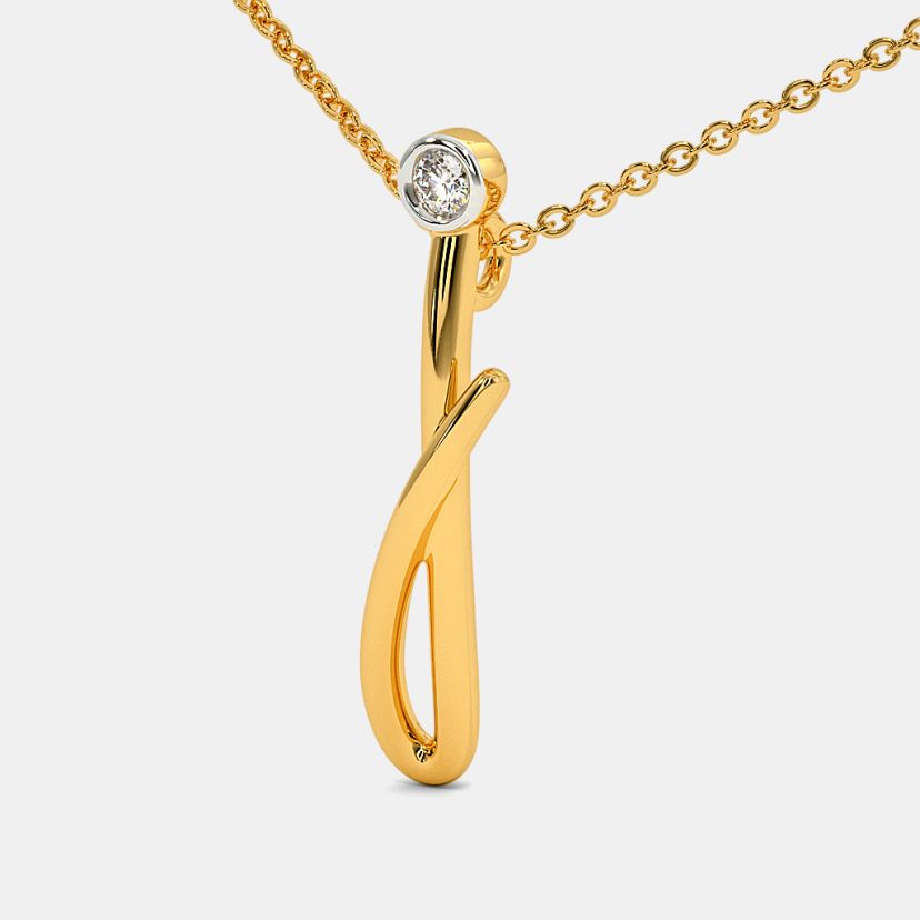 The Cursive J Necklace - image 1