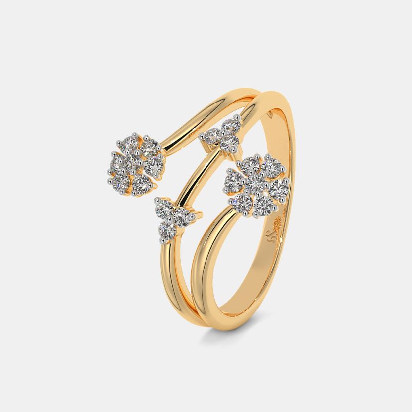 Diamond Studded Gold Ring