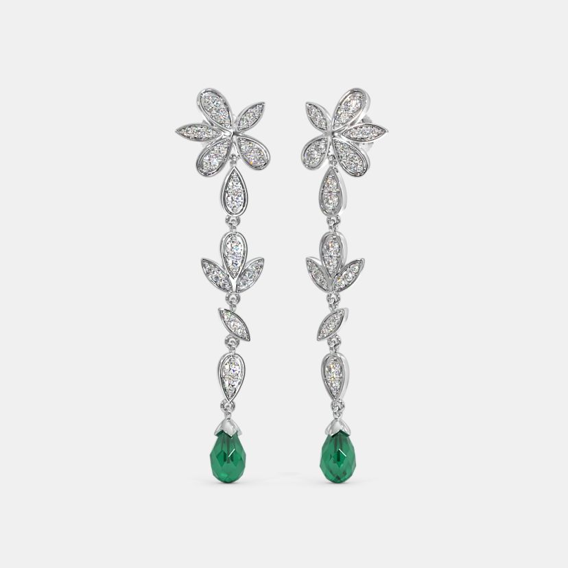 Buy emerald earrings sales online